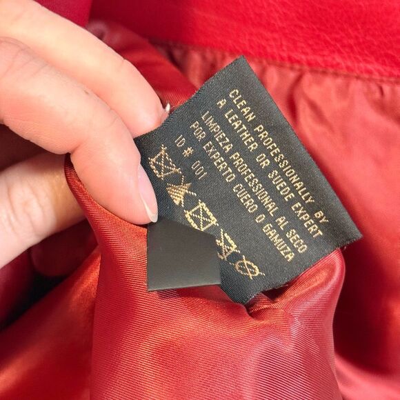 Siena Red Leather Jacket Size 6 - Picture 7 of 10
